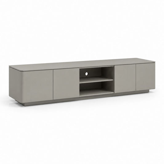 Mobile TV basso grigio tortora in MDF rettangolare 180 x 40 x 45 cm